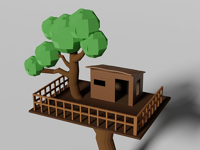 3D Isometric tree house