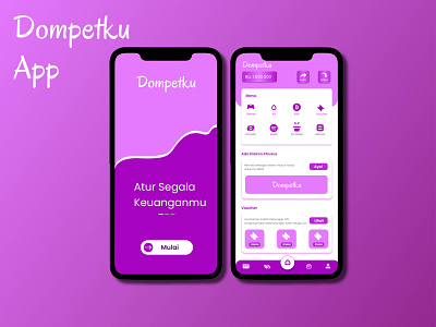 UI Dompetku App Mobile application graphic design mobile purple ui ui application ui design ui mobile ux