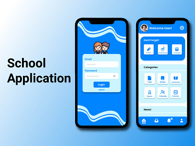 UI School App graphic design school shcool app ui ui app ui application ui design ui school ux ux school