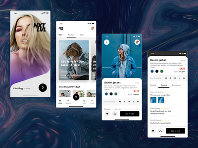 NxtLvl - clothing store app branding design logo minimal typography ui ul ux ux сайт