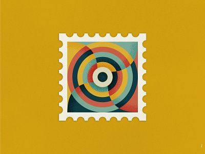 Geometric Stamp design flat geometric illustration minimal minimalism minimalist retro stamp stamp design vector