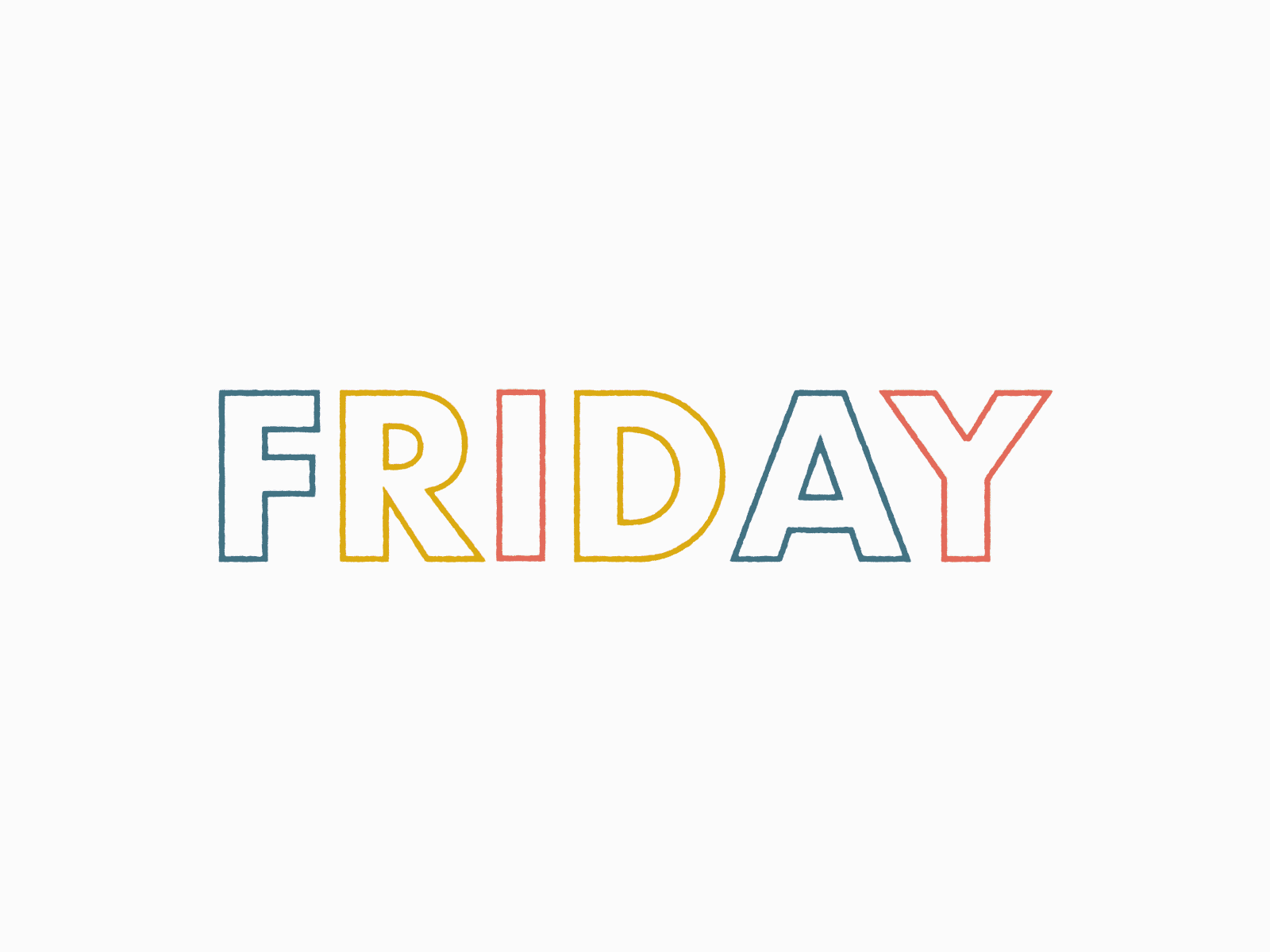 FRIDAY YEAH! animation colors friday motion design motion graphics tgif tiptutzone typography typography animation vectors