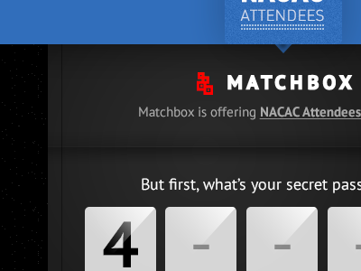 Matchbox promo matchbox signup ui