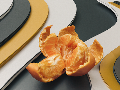 Fruint 'n Things - Mandarine 3d art avocado cinema4d concept digital art fruit illustration
