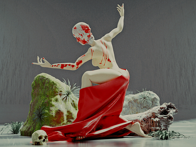 Dancer of the Death 3d animation c4d cinema4d illustration render visual