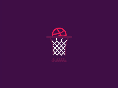 shoot ball basket dribbble purple