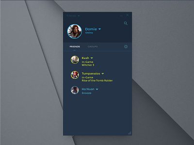 Steam Chat UI blue chat flat game gaming revamp steam ui vector