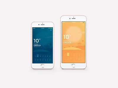 Weather App athens greece mobile app mobile ui design ui design weather weather app