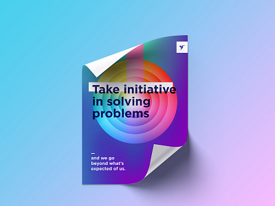 Take Initiative colorful colors design gradient graphic poster rainbow