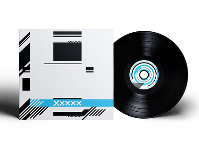 Xxxxx abstract album cd cover cyan geometric packaging record