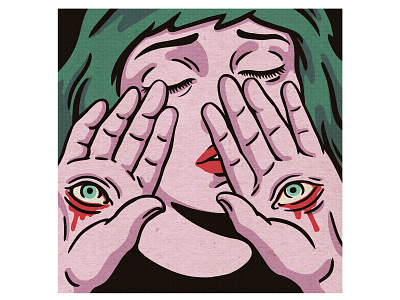 Stigmata blood eye girl girl illustration illustration retro illustration stigmata vintage illustration vintage inspired