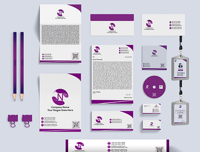 stationary mockup Design branded content brochure design cd cover design design eye touch font icon id card logo vector