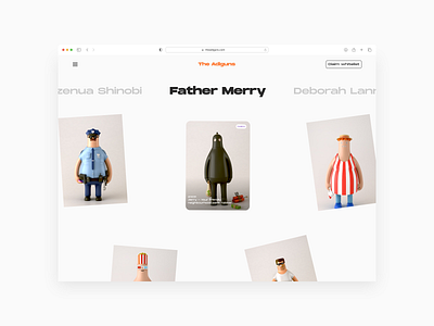 The Adiguns 3d blockchain design minimal product ui ux web