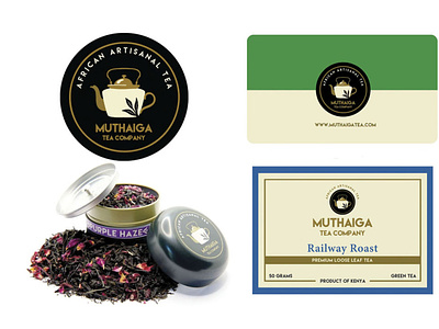 Muthaiga Tea beverage design graphic design label label design logo