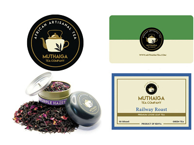 Muthaiga Tea beverage design graphic design label label design logo