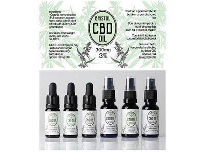 Bristol CBD Labels botanical branding cbd design label label design