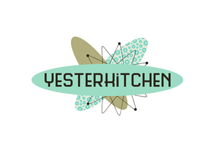 Yesterkitchen Logo logo logo design retro