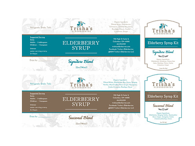 Trisha's Elderberies Labels botanical design label label design