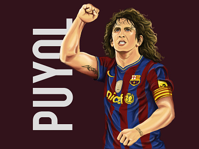 Puyol avatar digitalart digitalpainting football illustration