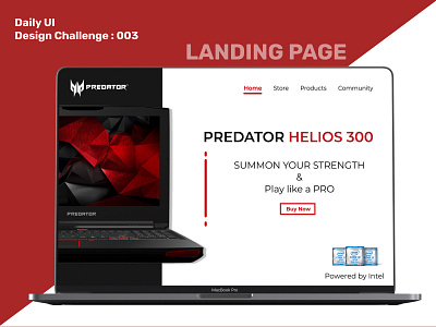 Predator Website Landing Page | Daily UI 03