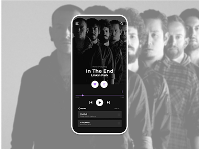 Music Player UI | Daily UI 09 app daily 100 challenge dailyui dark theme dark ui design figma figma design material ui music app ui ux