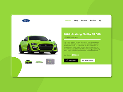 E-Commerce Design | Daily UI 12 daily 100 challenge dailyui design ecommerce design figma figma design ford mustang ui ux webdesign