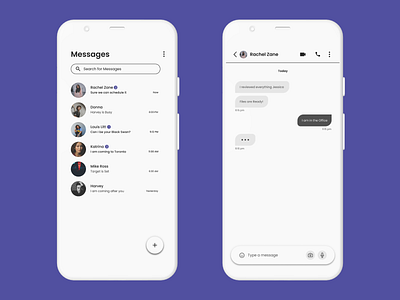 Direct Messaging App | Daily UI 13 app daily 100 challenge dailyui design direct messaging figma figma design light message app ui ux white