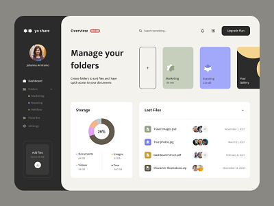 Files Management Dashboard Concept colors concept dashboard design figma figma design ui webdesign