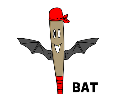 BAT and it's double meanings bat cartoon colors design illustration illustrator logo vamp vector