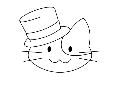 CAT in a HAT cat catalog design hat illustration illustrator logotype