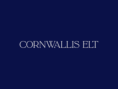 Cornwallis Elt brand branding design idenity illustrator logo logo design type typography