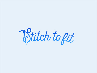 Stitch to fit brand branding clothing identity logo needle script seamstress thress