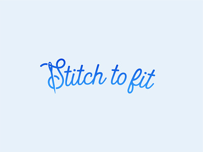 Stitch to fit brand branding clothing identity logo needle script seamstress thress