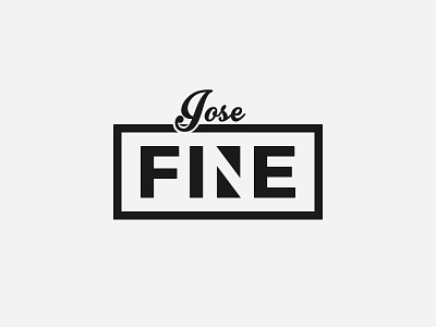 JoseFINE Single Logo band brand fine freebie identity illustration illustrator invite logo music negative photoshop