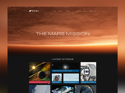 Nasa Site Redesign brand freebie identity illustration invite mars nasa photoshop space ux web