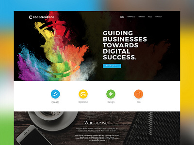 Code Creations Homepage by Joe Ben Taylor on Dribbble