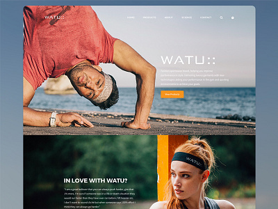 WATU Homepage flat free freebie identity illustration identity invite logo psd sport web