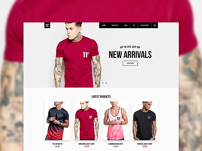 11 Degrees Redesign 11 apparel brand branding clothing degrees ecommerce web