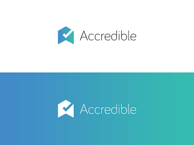 Accredible Logo (Unused) brand gradient identity illustrator logo photoshop tick type