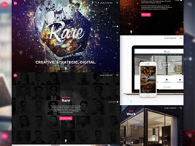 Rare Website Redesign agency brand branding creative digital identity logo pink rare strategic ux