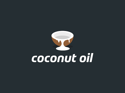 Coconut Oil Logo brand branding coconut identity illustrator logo milk photoshop type