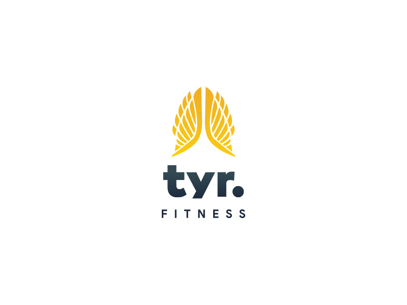 Tyr Fitness Logo gym branding tyr wings illustrator photoshop type identity brand logo