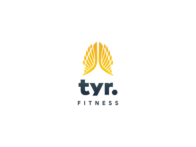 Tyr Fitness Logo brand branding gym identity illustrator logo photoshop type tyr wings
