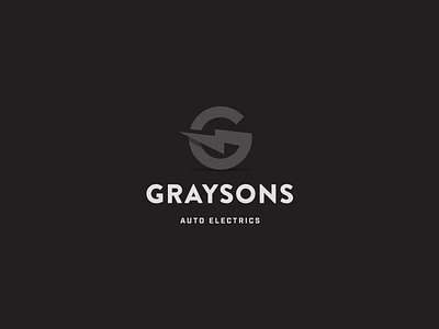 Graysons Auto Electrics Logo bolt brand branding car electric g icon identity illustration illustrator logo