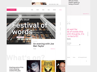 Off The Shelf - The Festival of Words books branding festival identity responsive ui ux web