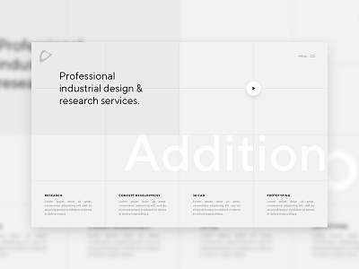 Addition (Unused Concept) branding identity minimal responsive ui ux web