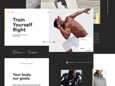 TYR Fitness - Train Yourself Right. branding identity minimal responsive ui ux web