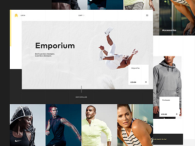 Shop branding dark ecommerce fitness gold responsive shop tyr ui ux web