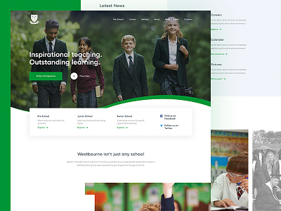 Westbourne School Homepage Concept