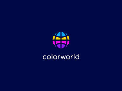 Approved Colorworld Identity brand branding color colour decorators globe identity illustration internet logo paint world